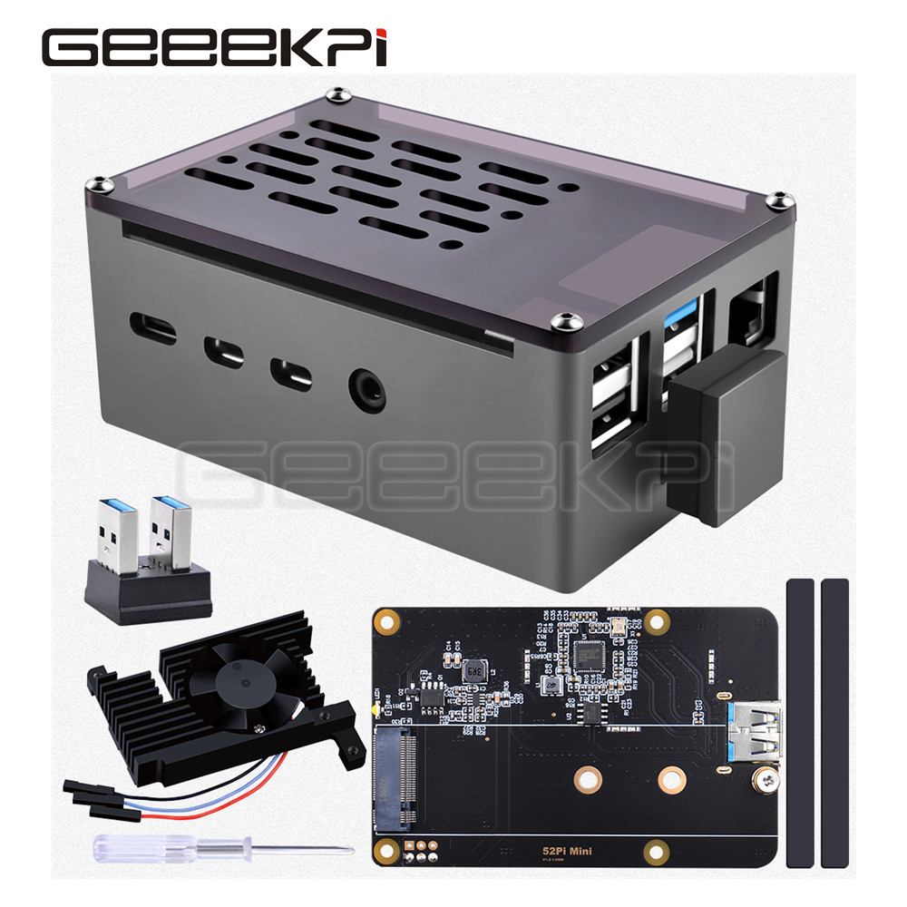 Turing Pi 2 - GeeekPi Aluminum Brick Case Black Shell