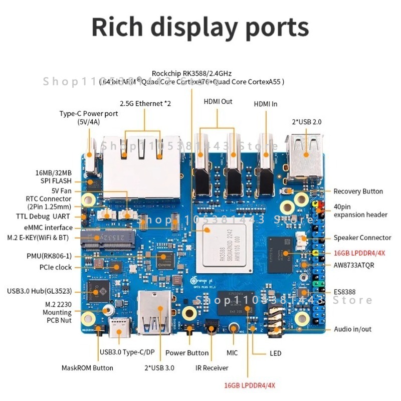 Orange Pi 5 Plus 32gb R-am Sin - огляд і ціна Orange Pi 5 Plus 32Gb