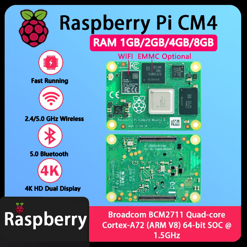 Raspberry Pi CM4 1GB/2GB/4GB/8 - огляд і ціна Raspberry Pi Cm4 8Gb Ram 32Gb Emmc Wifi