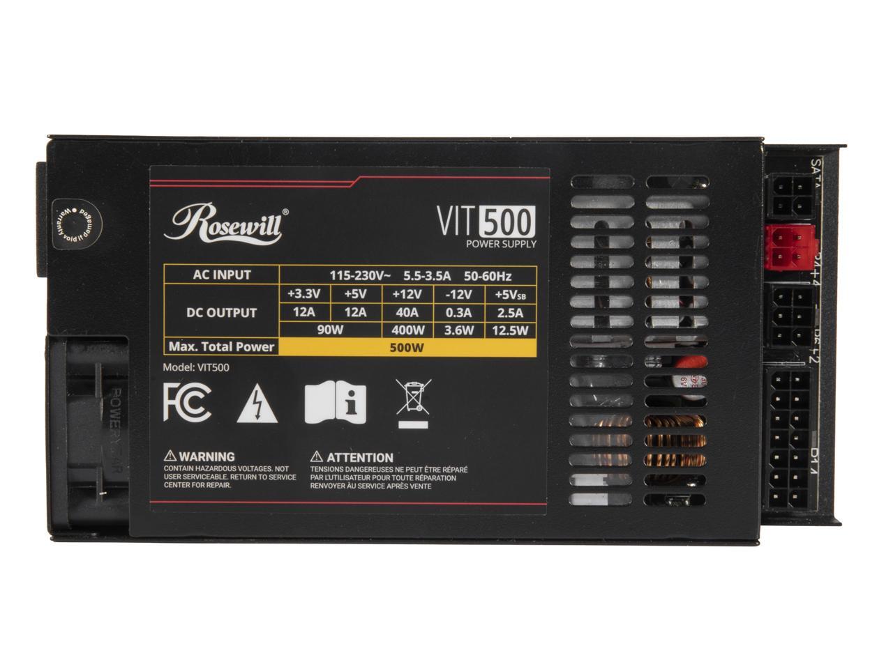 Rosewill VIT 500W, Mini ITX/Fl - огляд і ціна Atx Power Supply 1U Flex 500W