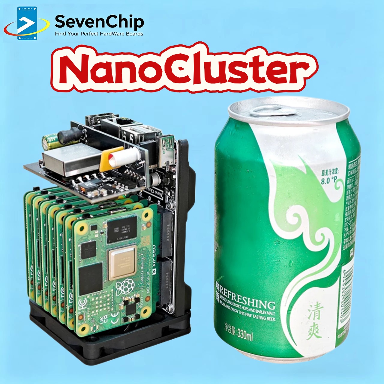 Sipeed NanoCluster 7x CM4/CM5  - огляд і ціна Deskpi Super6C
