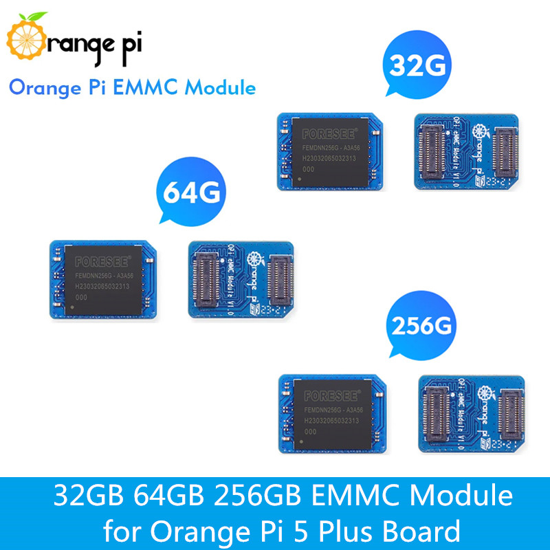 Orange Pi 32GB 64GB 256GB EMMC - огляд і ціна Orange Pi 5 Plus 32Gb